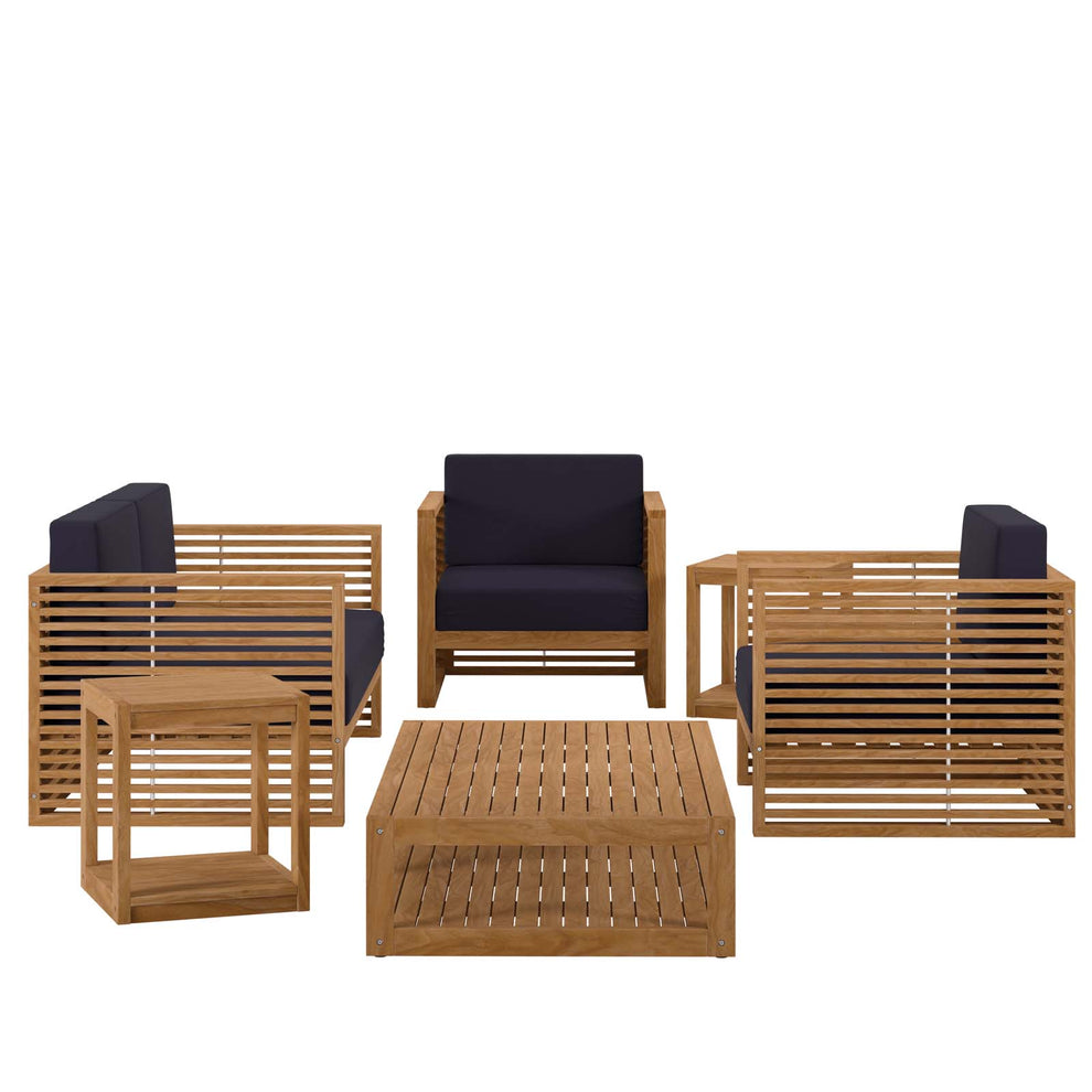 Carlsbad 6-Piece Teak Wood Outdoor Patio Outdoor Patio Set By Modway - EEI-5836 | Outdoor Sofas, Loveseats & Sectionals | Modishstore - 26