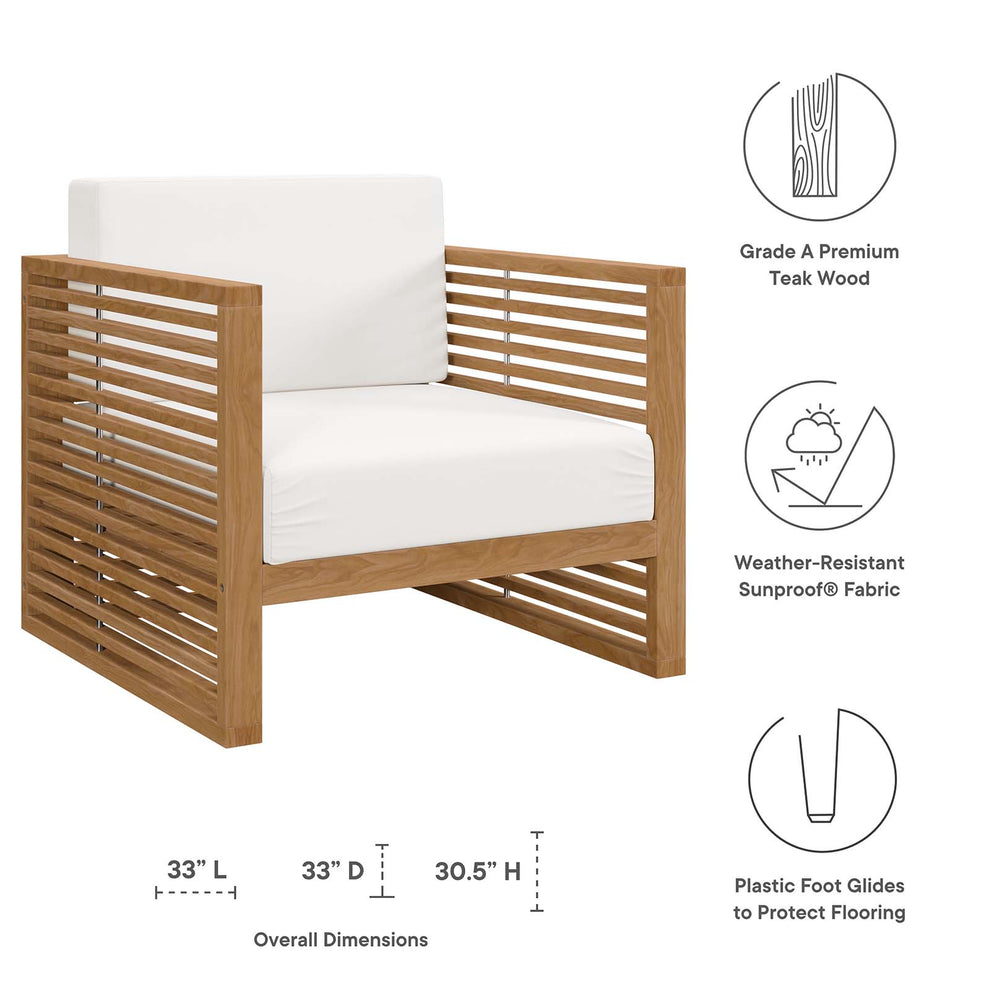 Carlsbad 6-Piece Teak Wood Outdoor Patio Outdoor Patio Set By Modway - EEI-5836 | Outdoor Sofas, Loveseats & Sectionals | Modishstore - 37