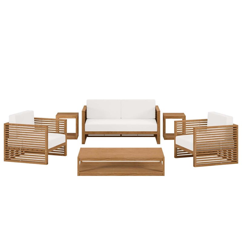 Carlsbad 6-Piece Teak Wood Outdoor Patio Outdoor Patio Set By Modway - EEI-5836 | Outdoor Sofas, Loveseats & Sectionals | Modishstore - 33