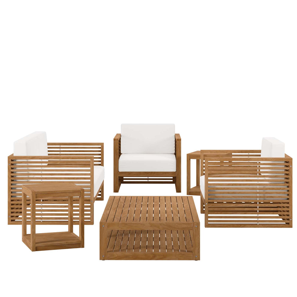 Carlsbad 6-Piece Teak Wood Outdoor Patio Outdoor Patio Set By Modway - EEI-5836 | Outdoor Sofas, Loveseats & Sectionals | Modishstore - 42