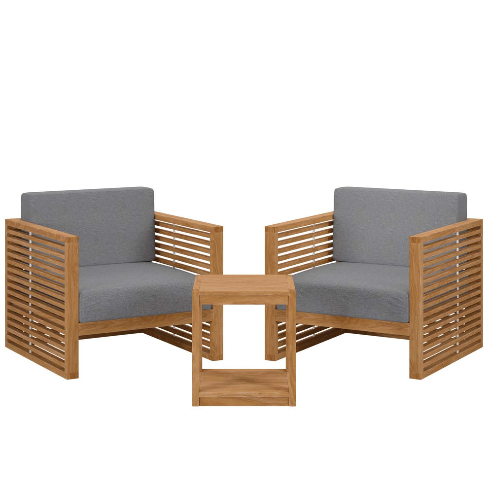 Carlsbad 3-Piece Teak Wood Outdoor Patio Outdoor Patio Set By Modway - EEI-5838 | Outdoor Sofas, Loveseats & Sectionals | Modishstore - 2