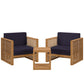 Carlsbad 3-Piece Teak Wood Outdoor Patio Outdoor Patio Set By Modway - EEI-5838 | Outdoor Sofas, Loveseats & Sectionals | Modishstore - 12