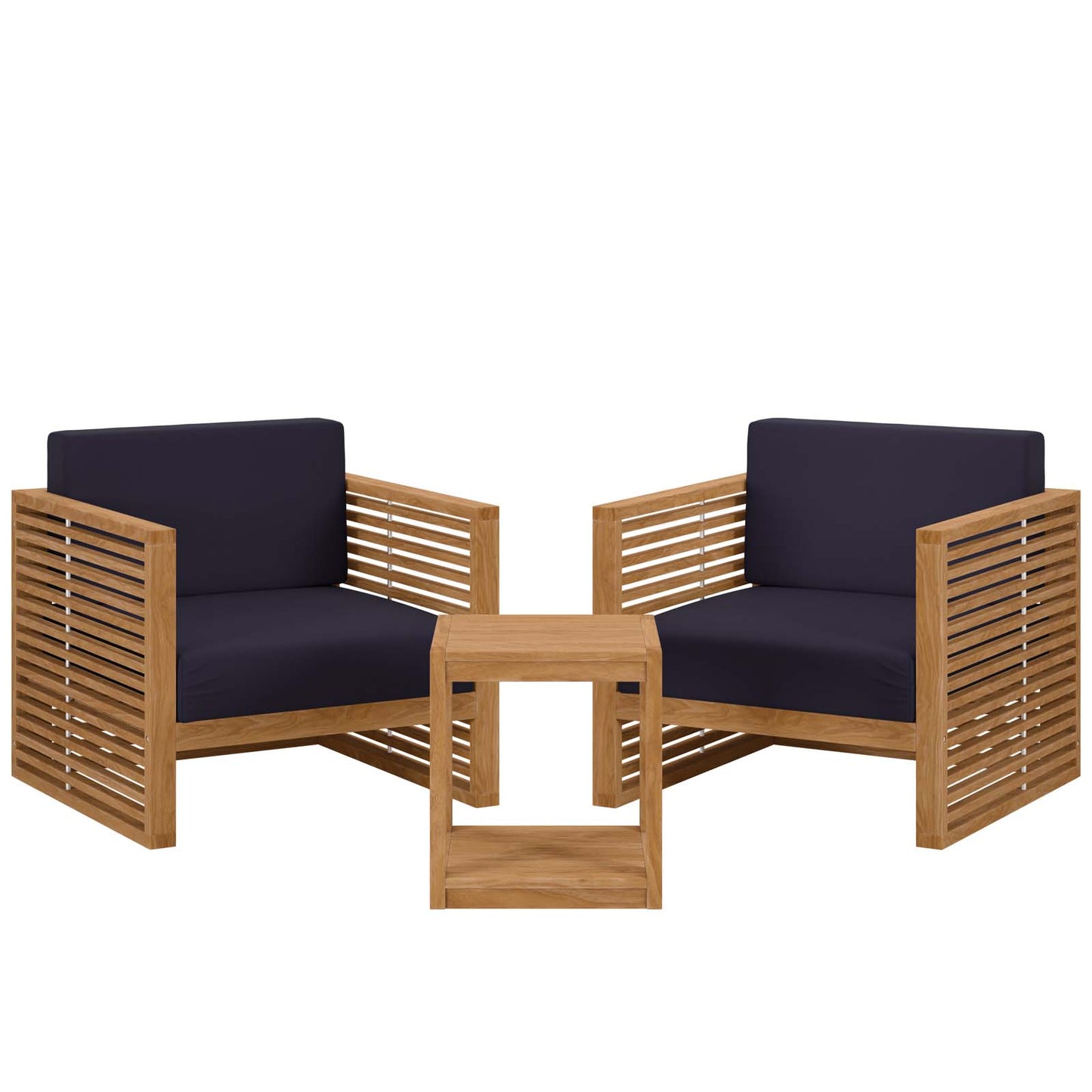 Carlsbad 3-Piece Teak Wood Outdoor Patio Outdoor Patio Set By Modway - EEI-5838 | Outdoor Sofas, Loveseats & Sectionals | Modishstore - 12