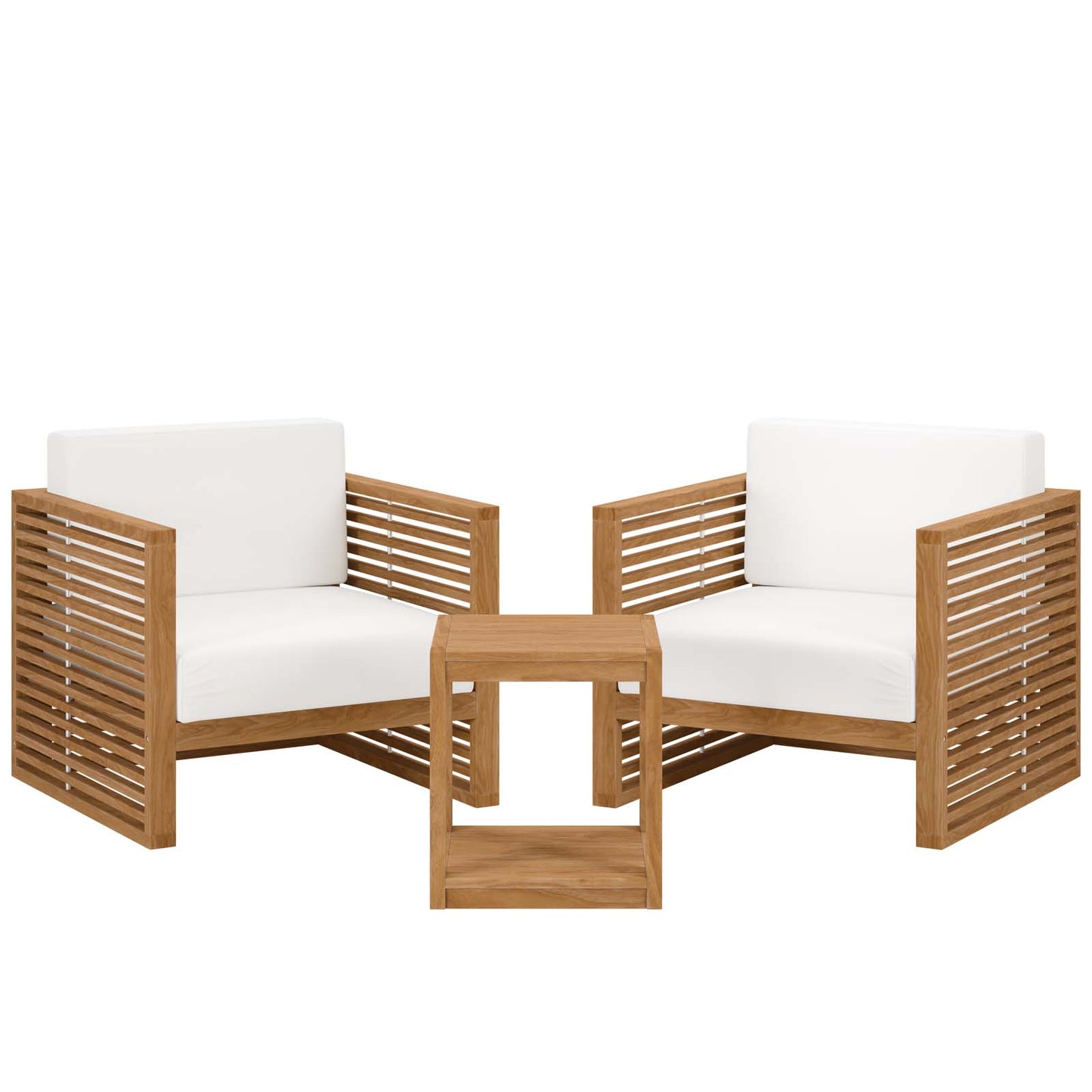 Carlsbad 3-Piece Teak Wood Outdoor Patio Outdoor Patio Set By Modway - EEI-5838 | Outdoor Sofas, Loveseats & Sectionals | Modishstore - 23