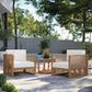 Carlsbad 3-Piece Teak Wood Outdoor Patio Outdoor Patio Set By Modway - EEI-5838 | Outdoor Sofas, Loveseats & Sectionals | Modishstore - 26