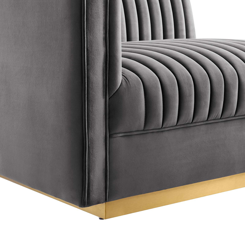 Sanguine Channel Tufted Performance Velvet 7-Piece Right-Facing Modular Sectional Sofa By Modway - EEI-5839 | Sectional | Modishstore - 18