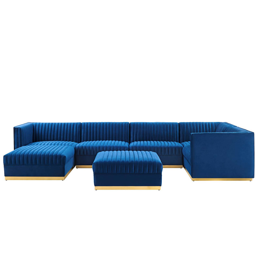 Sanguine Channel Tufted Performance Velvet 7-Piece Right-Facing Modular Sectional Sofa By Modway - EEI-5839 | Sectional | Modishstore - 31