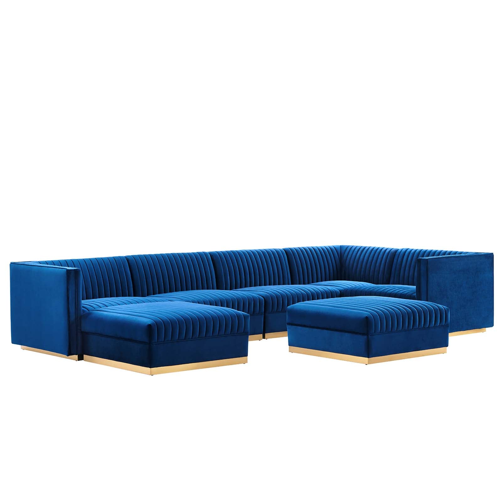 Sanguine Channel Tufted Performance Velvet 7-Piece Right-Facing Modular Sectional Sofa By Modway - EEI-5839 | Sectional | Modishstore - 40
