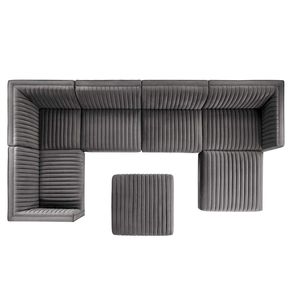 Sanguine Channel Tufted Performance Velvet 7-Piece Left-Facing Modular Sectional Sofa By Modway - EEI-5840 | Sectional | Modishstore - 24