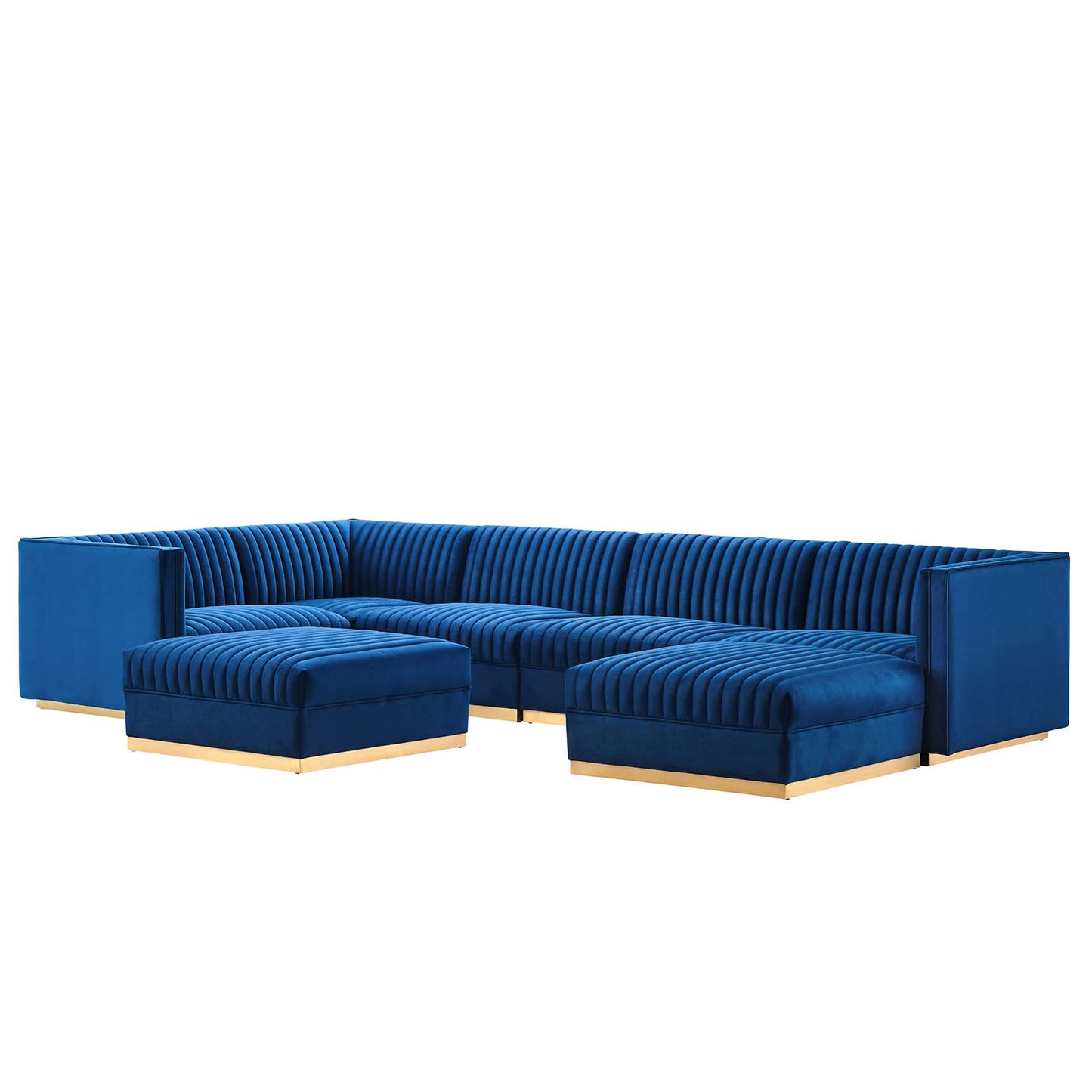 Sanguine Channel Tufted Performance Velvet 7-Piece Left-Facing Modular Sectional Sofa By Modway - EEI-5840 | Sectional | Modishstore - 38