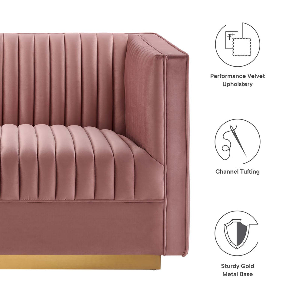 Sanguine Channel Tufted Performance Velvet 6-Piece Modular Sectional Sofa By Modway - EEI-5841 | Sectional | Modishstore - 5
