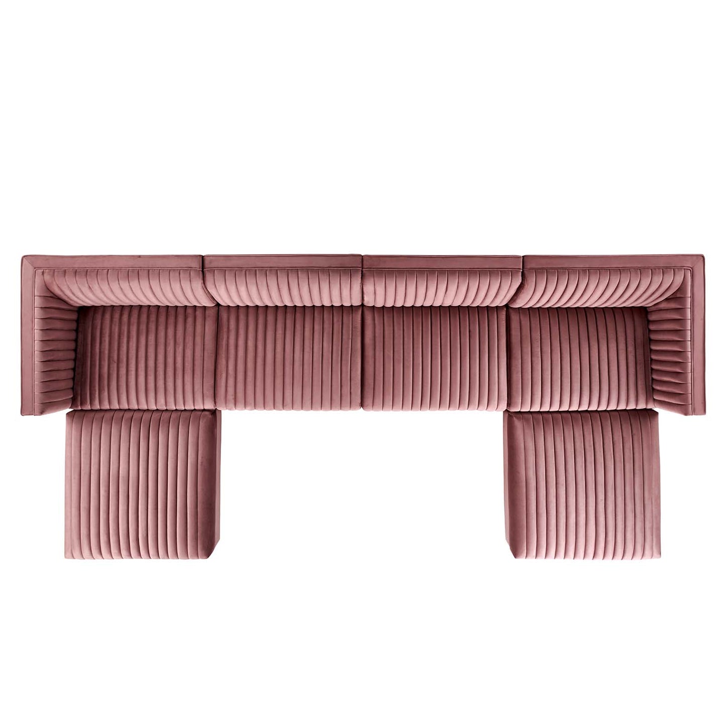 Sanguine Channel Tufted Performance Velvet 6-Piece Modular Sectional Sofa By Modway - EEI-5841 | Sectional | Modishstore - 8