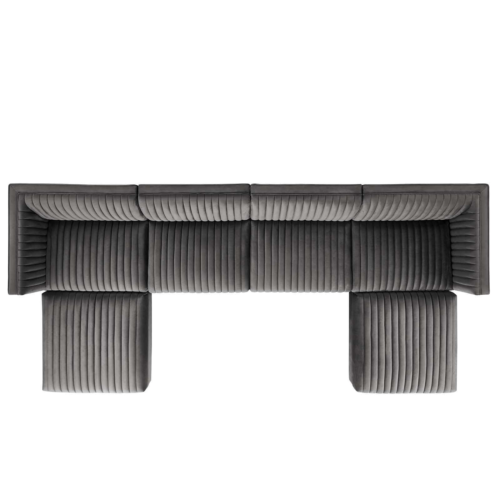 Sanguine Channel Tufted Performance Velvet 6-Piece Modular Sectional Sofa By Modway - EEI-5841 | Sectional | Modishstore - 21