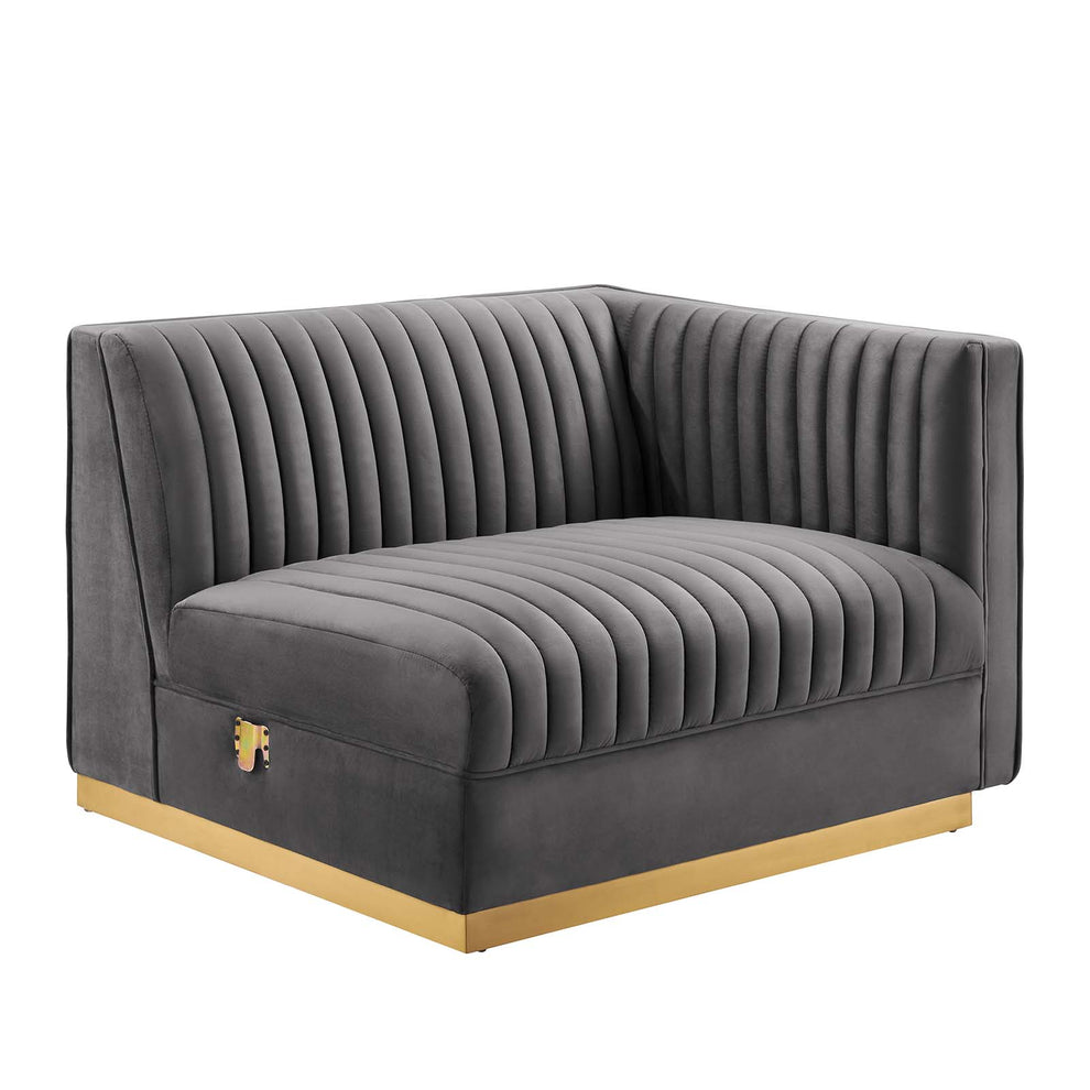 Sanguine Channel Tufted Performance Velvet 6-Piece Modular Sectional Sofa By Modway - EEI-5841 | Sectional | Modishstore - 24