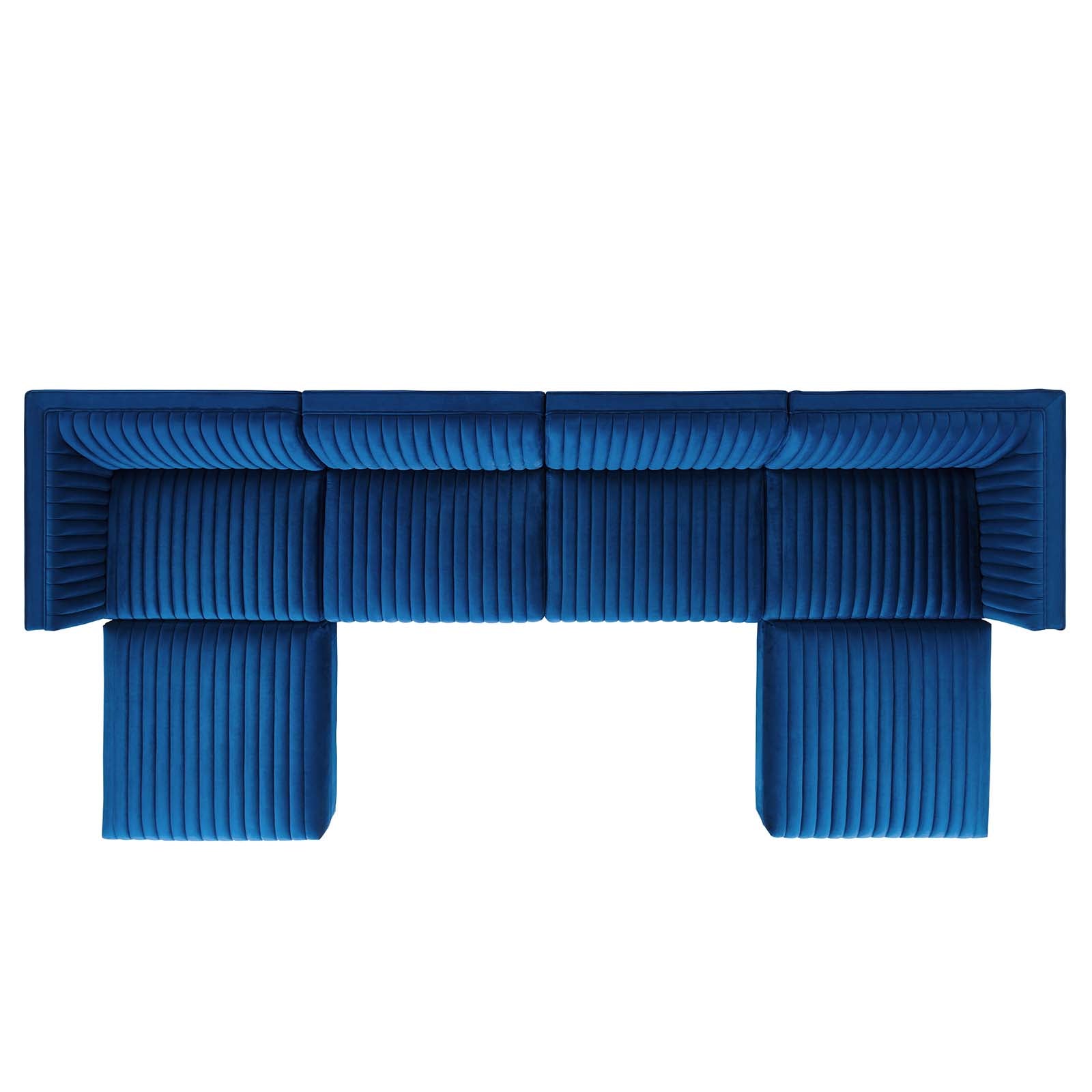 Sanguine Channel Tufted Performance Velvet 6-Piece Modular Sectional Sofa By Modway - EEI-5841 | Sectional | Modishstore - 34