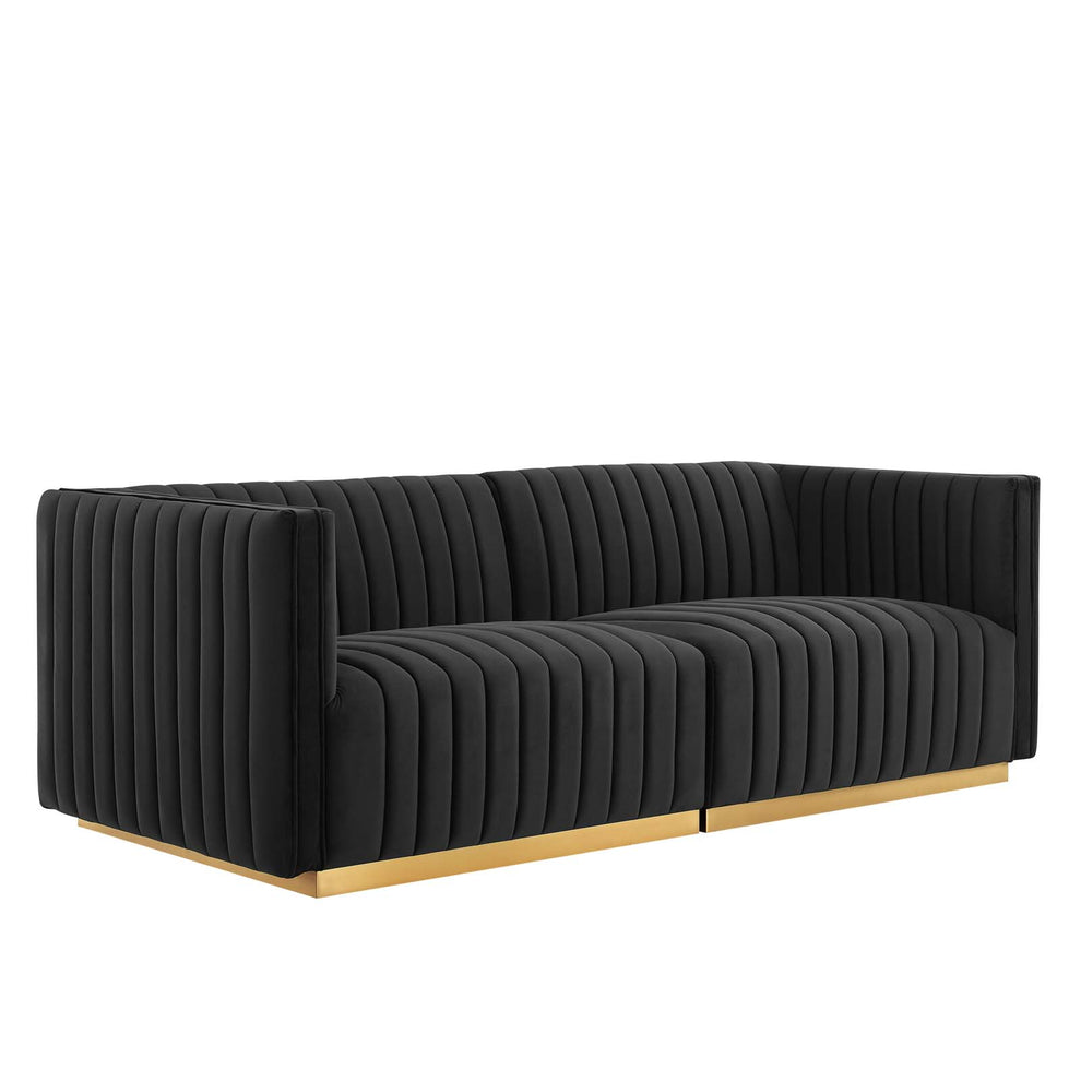 Conjure Channel Tufted Performance Velvet Loveseat By Modway - EEI-5842 | Loveseats | Modishstore - 2
