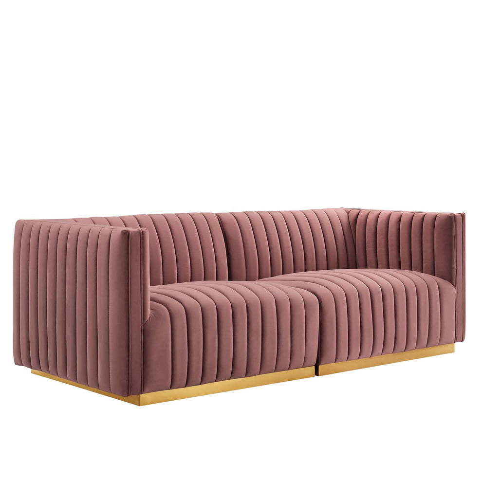 Conjure Channel Tufted Performance Velvet Loveseat By Modway - EEI-5842 | Loveseats | Modishstore - 11