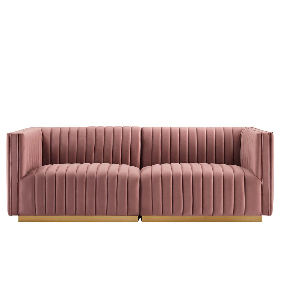 Conjure Channel Tufted Performance Velvet Loveseat By Modway - EEI-5842 | Loveseats | Modishstore - 14