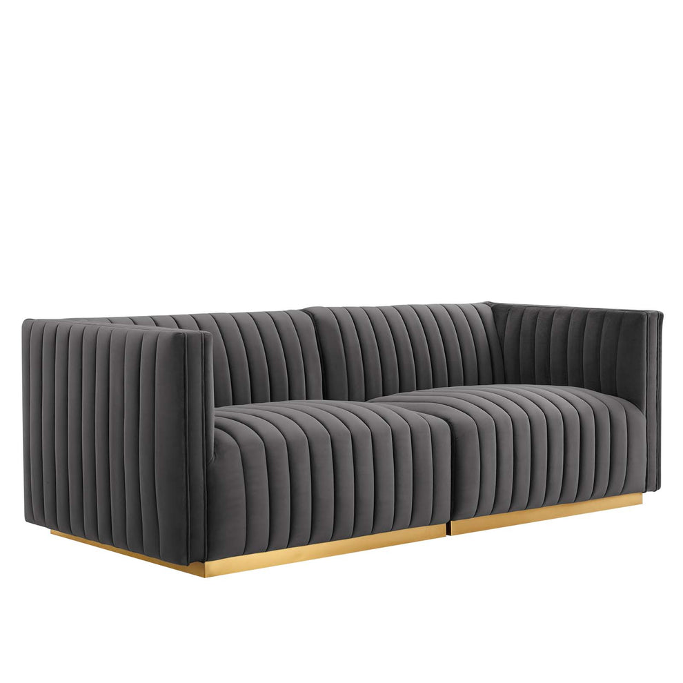 Conjure Channel Tufted Performance Velvet Loveseat By Modway - EEI-5842 | Loveseats | Modishstore - 21