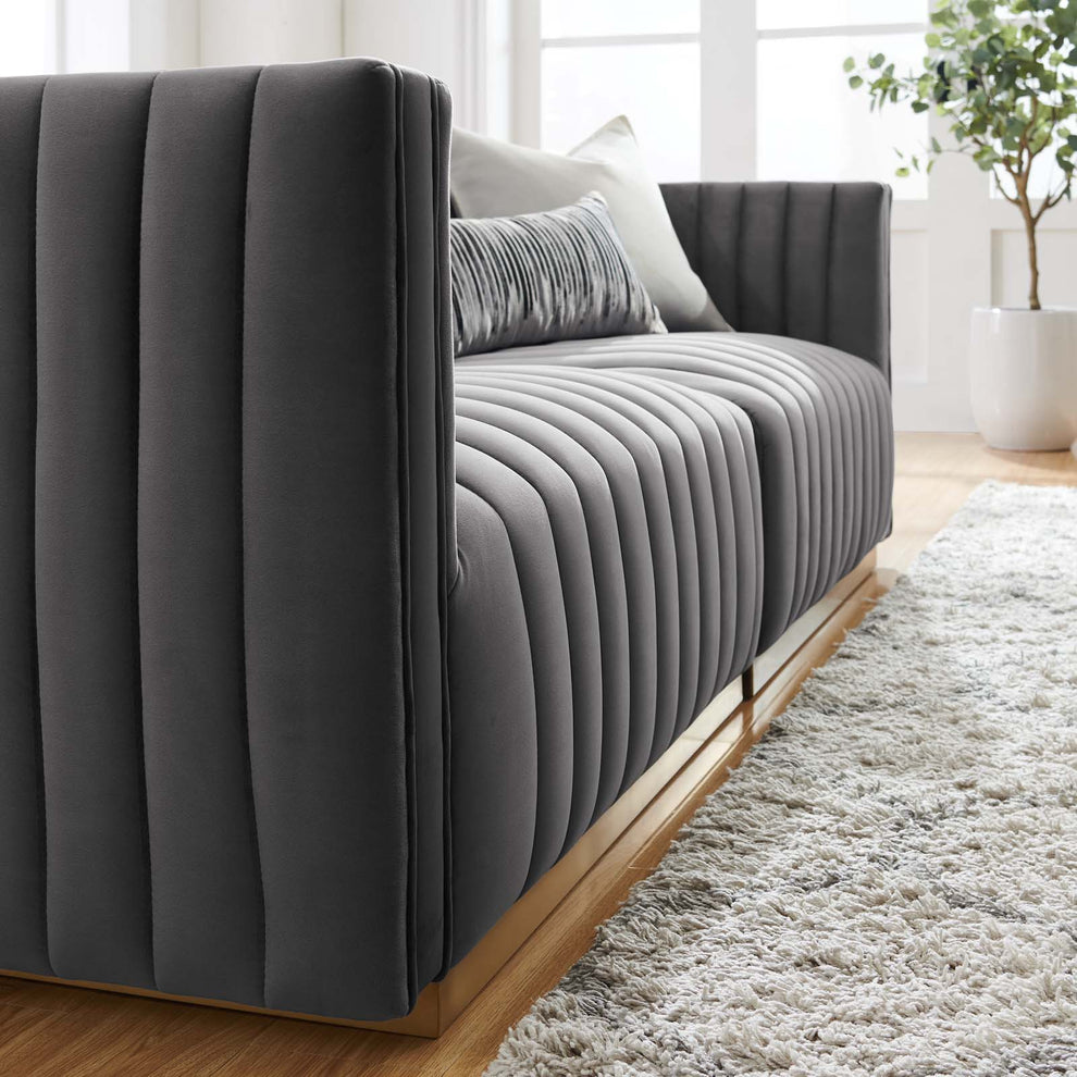 Conjure Channel Tufted Performance Velvet Loveseat By Modway - EEI-5842 | Loveseats | Modishstore - 22