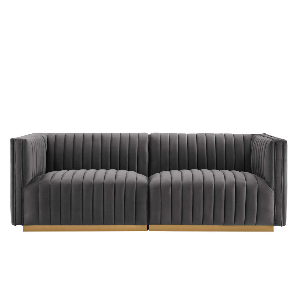 Conjure Channel Tufted Performance Velvet Loveseat By Modway - EEI-5842 | Loveseats | Modishstore - 24