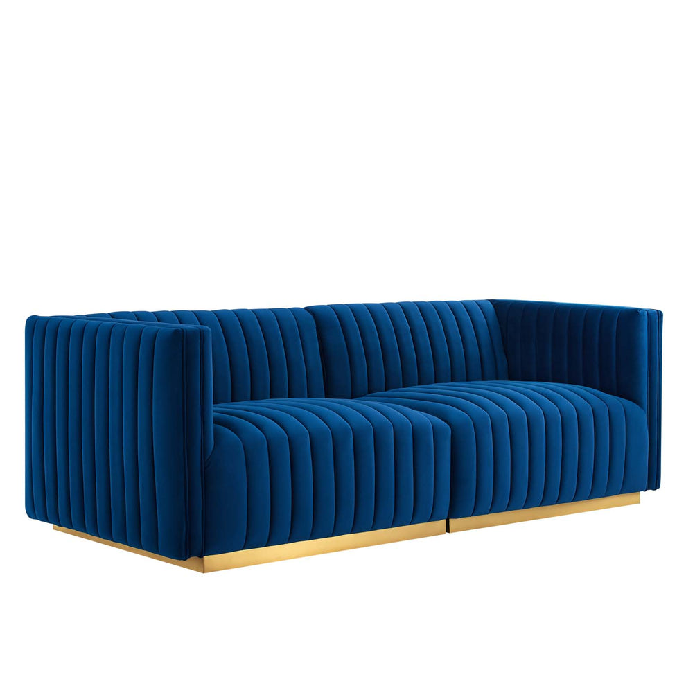 Conjure Channel Tufted Performance Velvet Loveseat By Modway - EEI-5842 | Loveseats | Modishstore - 31