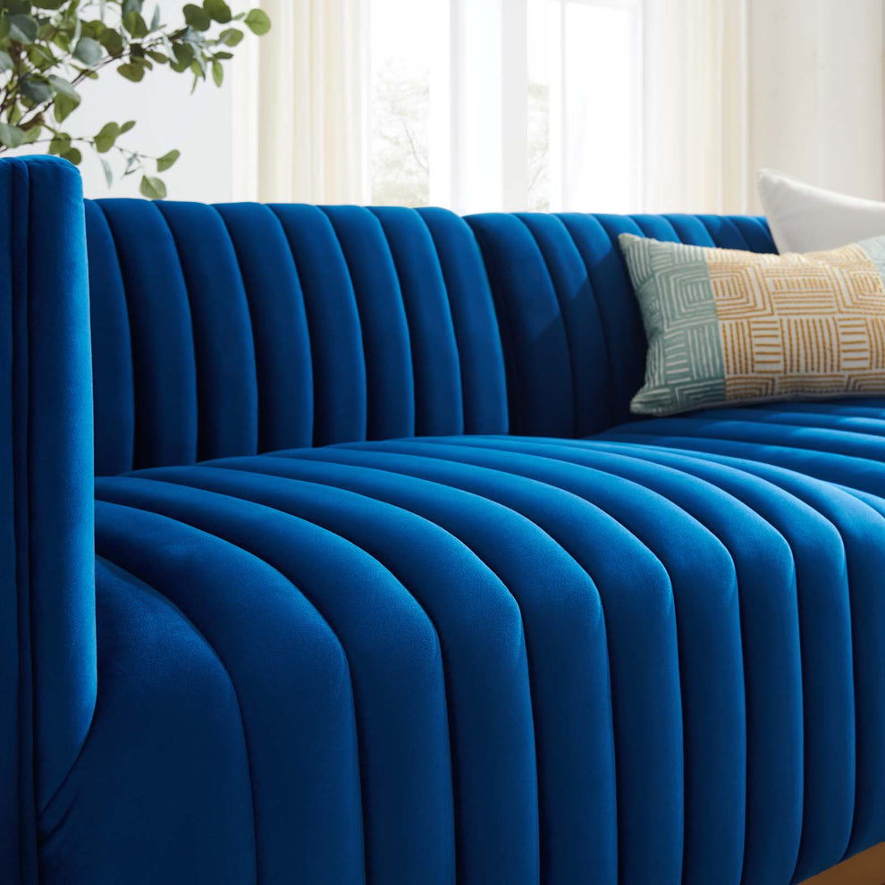 Conjure Channel Tufted Performance Velvet Loveseat By Modway - EEI-5842 | Loveseats | Modishstore - 32