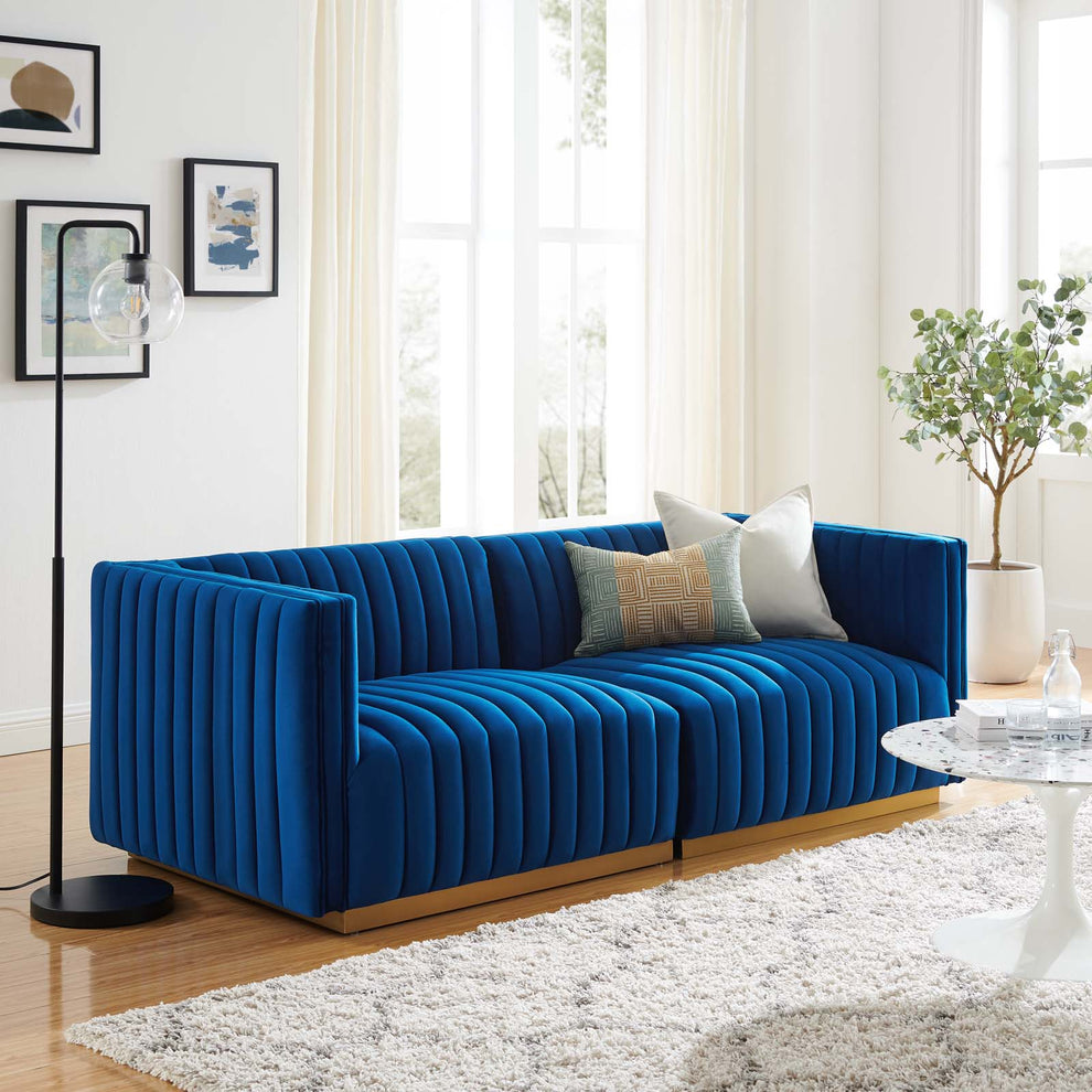 Conjure Channel Tufted Performance Velvet Loveseat By Modway - EEI-5842 | Loveseats | Modishstore - 33