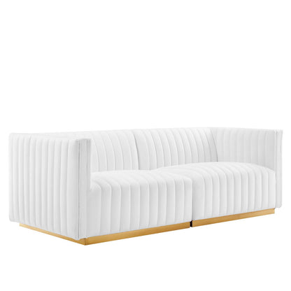 Conjure Channel Tufted Performance Velvet Loveseat By Modway - EEI-5842 | Loveseats | Modishstore - 41