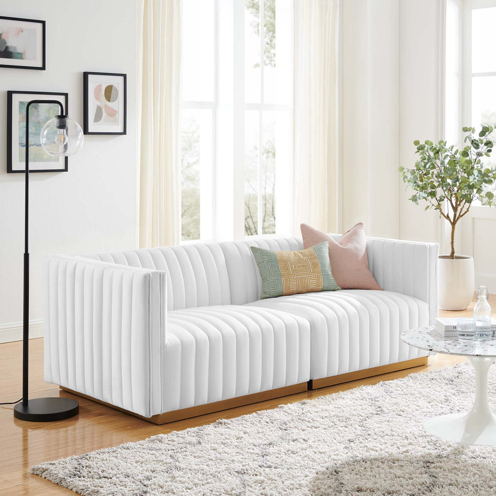Conjure Channel Tufted Performance Velvet Loveseat By Modway - EEI-5842 | Loveseats | Modishstore - 43