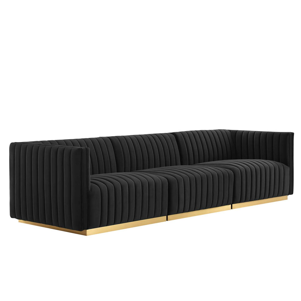 Conjure Channel Tufted Performance Velvet Sofa By Modway - EEI-5843 | Sofas | Modishstore - 2