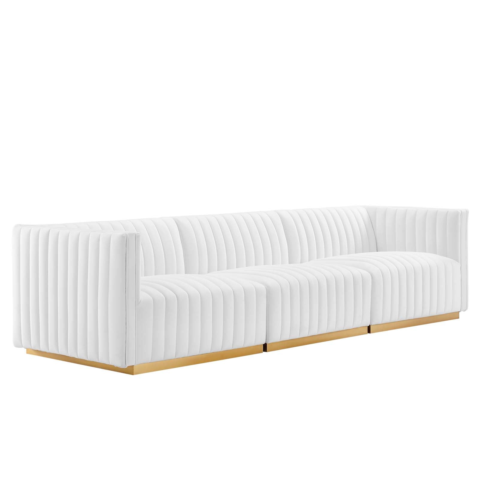 Conjure Channel Tufted Performance Velvet Sofa By Modway - EEI-5843 | Sofas | Modishstore - 53