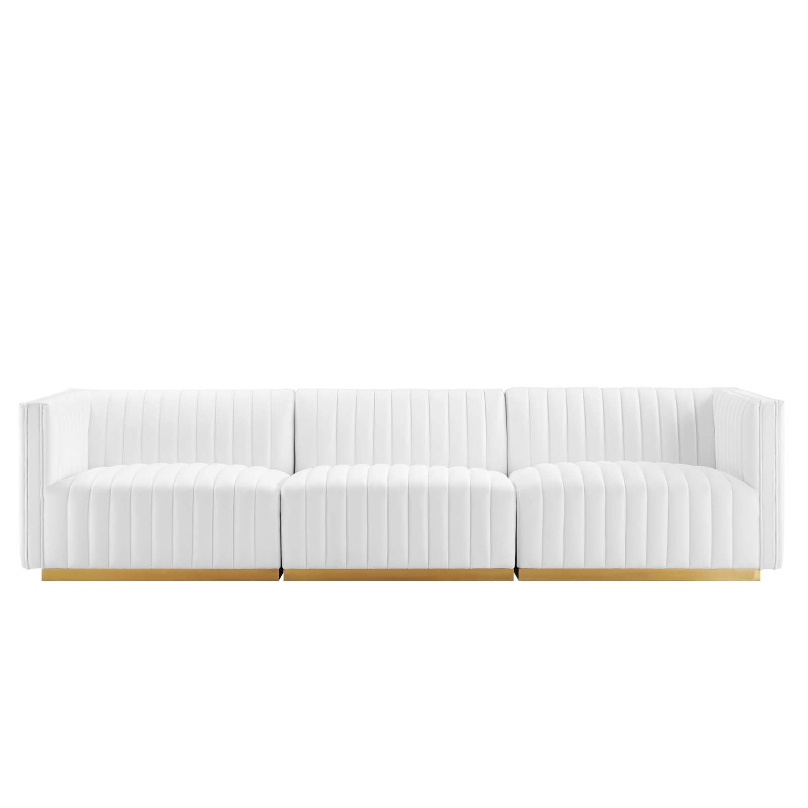 Conjure Channel Tufted Performance Velvet Sofa By Modway - EEI-5843 | Sofas | Modishstore - 59