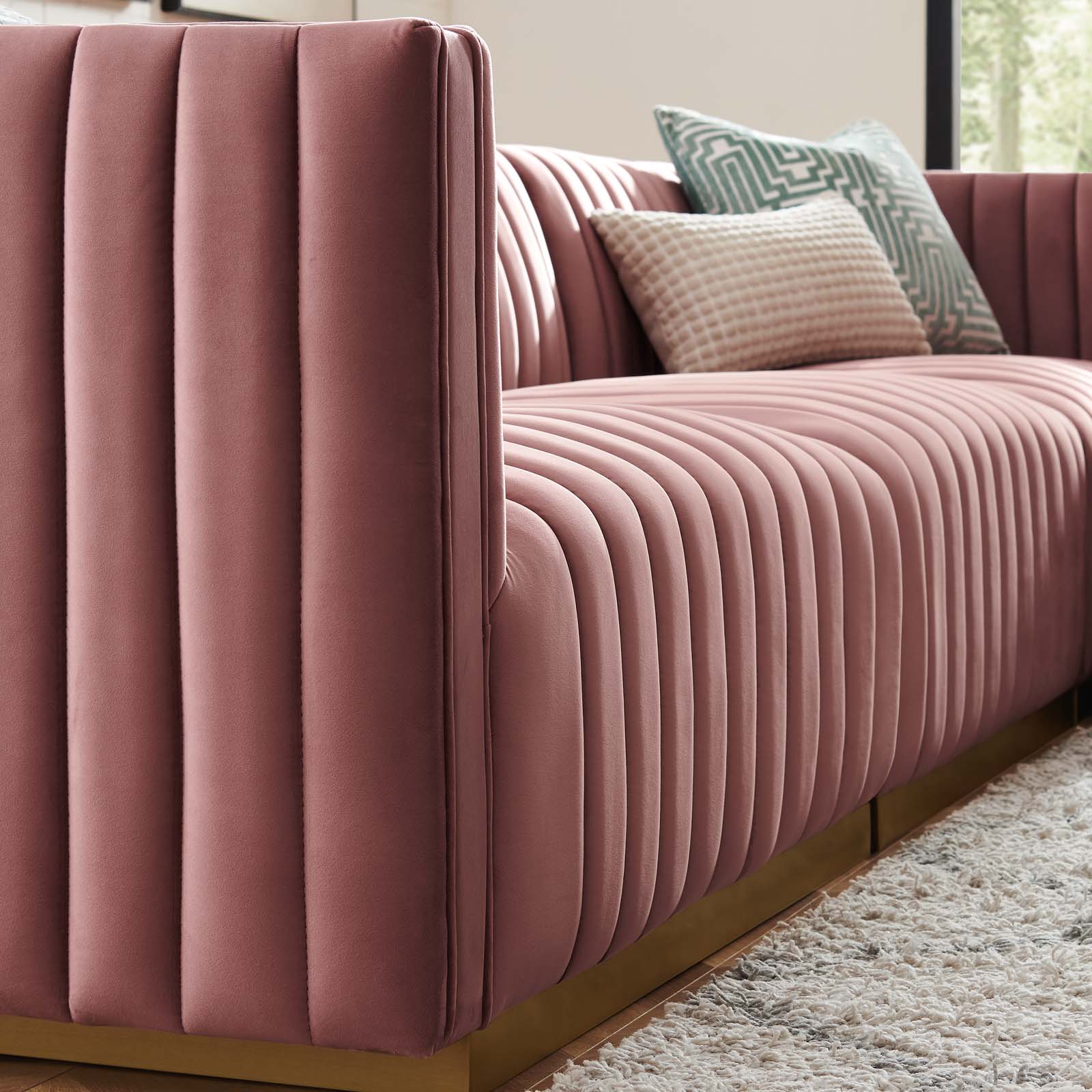 Conjure Channel Tufted Performance Velvet 4-Piece Sectional By Modway - EEI-5844 | Sectional | Modishstore - 24