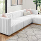 Conjure Channel Tufted Performance Velvet 4-Piece Sectional By Modway - EEI-5844 | Sectional | Modishstore - 72