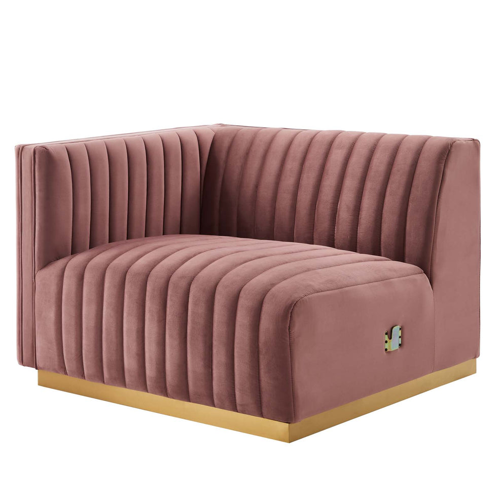 Conjure Channel Tufted Performance Velvet 4-Piece Sofa By Modway - EEI-5845 | Sofas | Modishstore - 21