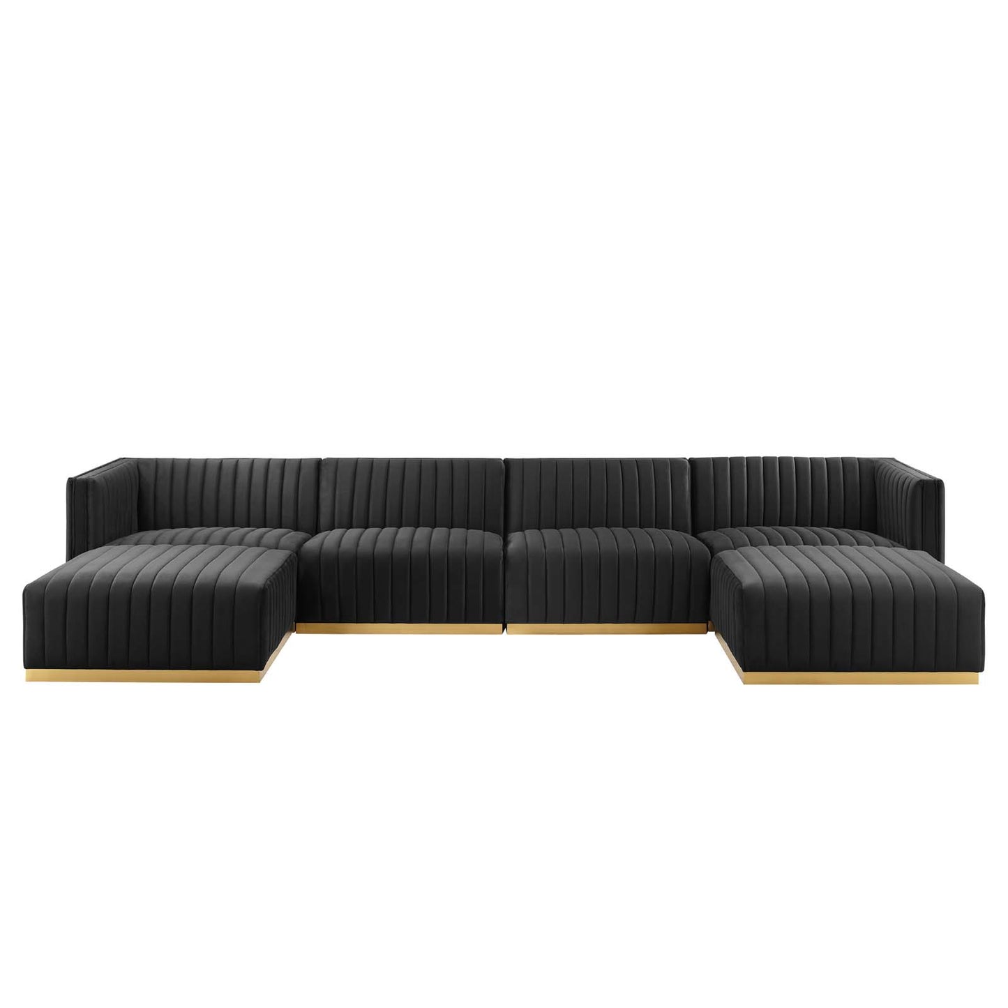 Conjure Channel Tufted Performance Velvet 6-Piece Sectional By Modway - EEI-5846 | Sectional | Modishstore - 10