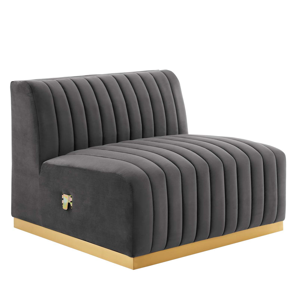 Conjure Channel Tufted Performance Velvet 6-Piece Sectional By Modway - EEI-5846 | Sectional | Modishstore - 46