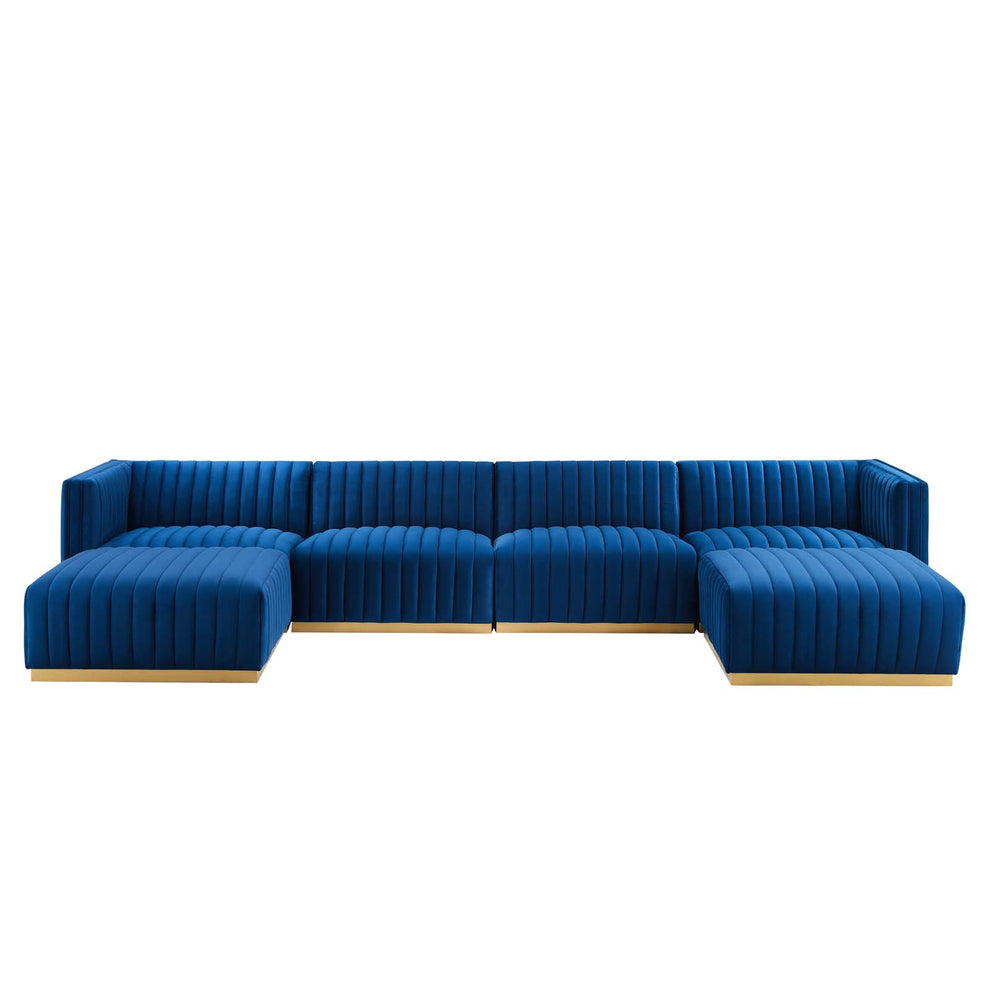 Conjure Channel Tufted Performance Velvet 6-Piece Sectional By Modway - EEI-5846 | Sectional | Modishstore - 58