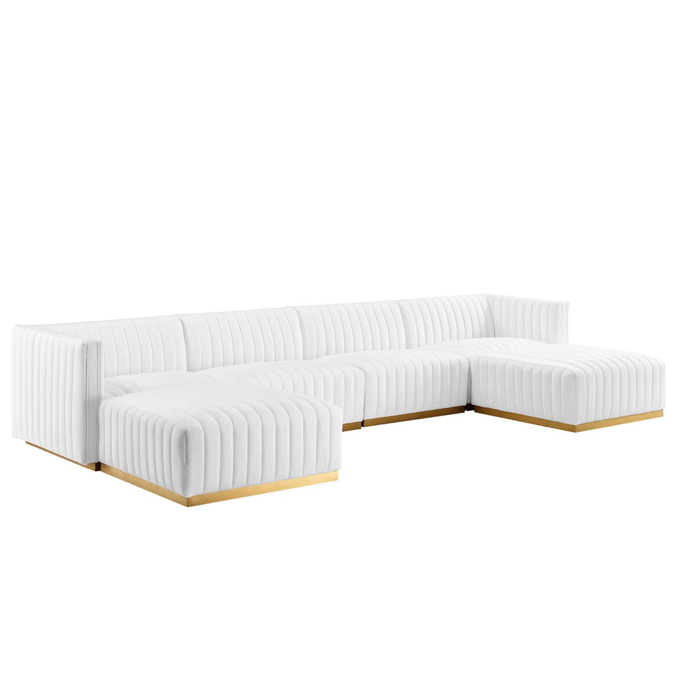 Conjure Channel Tufted Performance Velvet 6-Piece Sectional By Modway - EEI-5846 | Sectional | Modishstore - 65