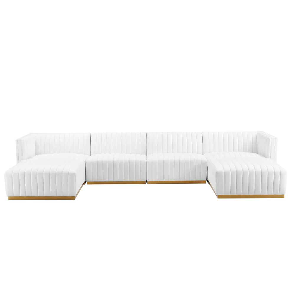Conjure Channel Tufted Performance Velvet 6-Piece Sectional By Modway - EEI-5846 | Sectional | Modishstore - 74