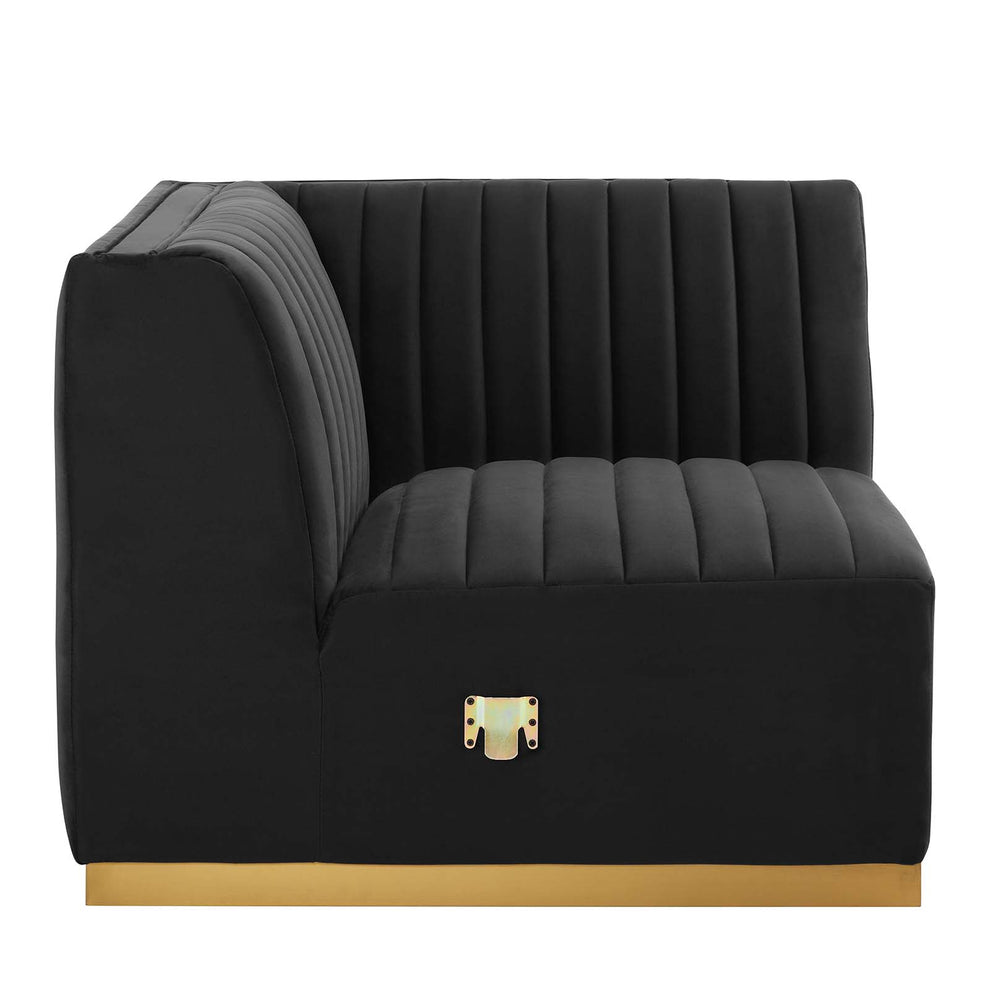Conjure Channel Tufted Performance Velvet 4-Piece Sectional By Modway - EEI-5847 | Sectional | Modishstore - 3