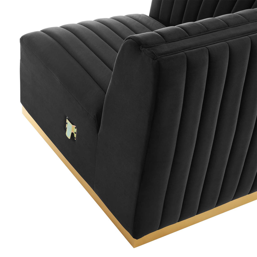 Conjure Channel Tufted Performance Velvet 4-Piece Sectional By Modway - EEI-5847 | Sectional | Modishstore - 4