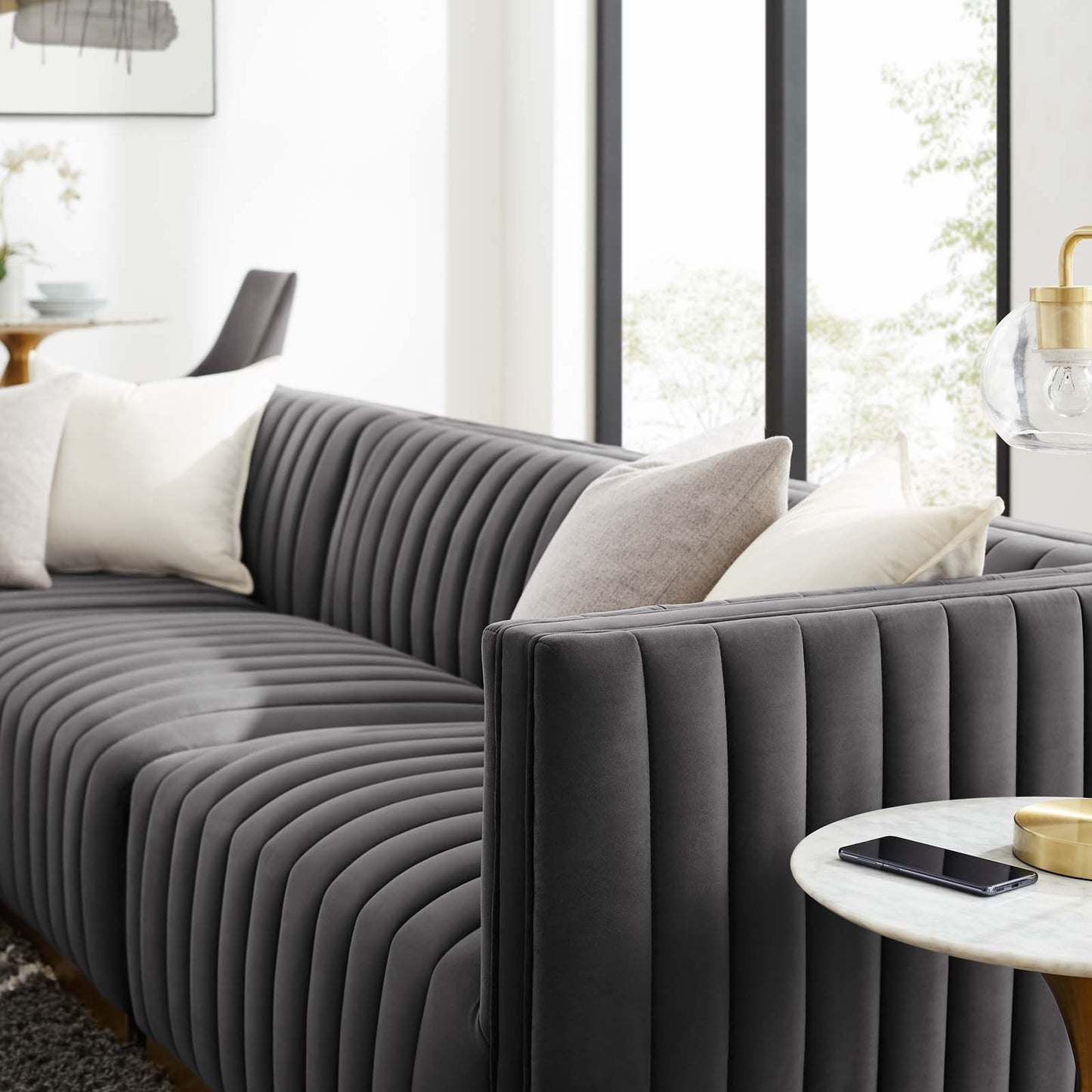 Conjure Channel Tufted Performance Velvet 4-Piece Sectional By Modway - EEI-5847 | Sectional | Modishstore - 40