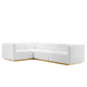 Conjure Channel Tufted Performance Velvet 4-Piece Sectional By Modway - EEI-5847 | Sectional | Modishstore - 65
