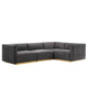 Conjure Channel Tufted Performance Velvet 4-Piece Sectional By Modway - EEI-5848 | Sectional | Modishstore - 33