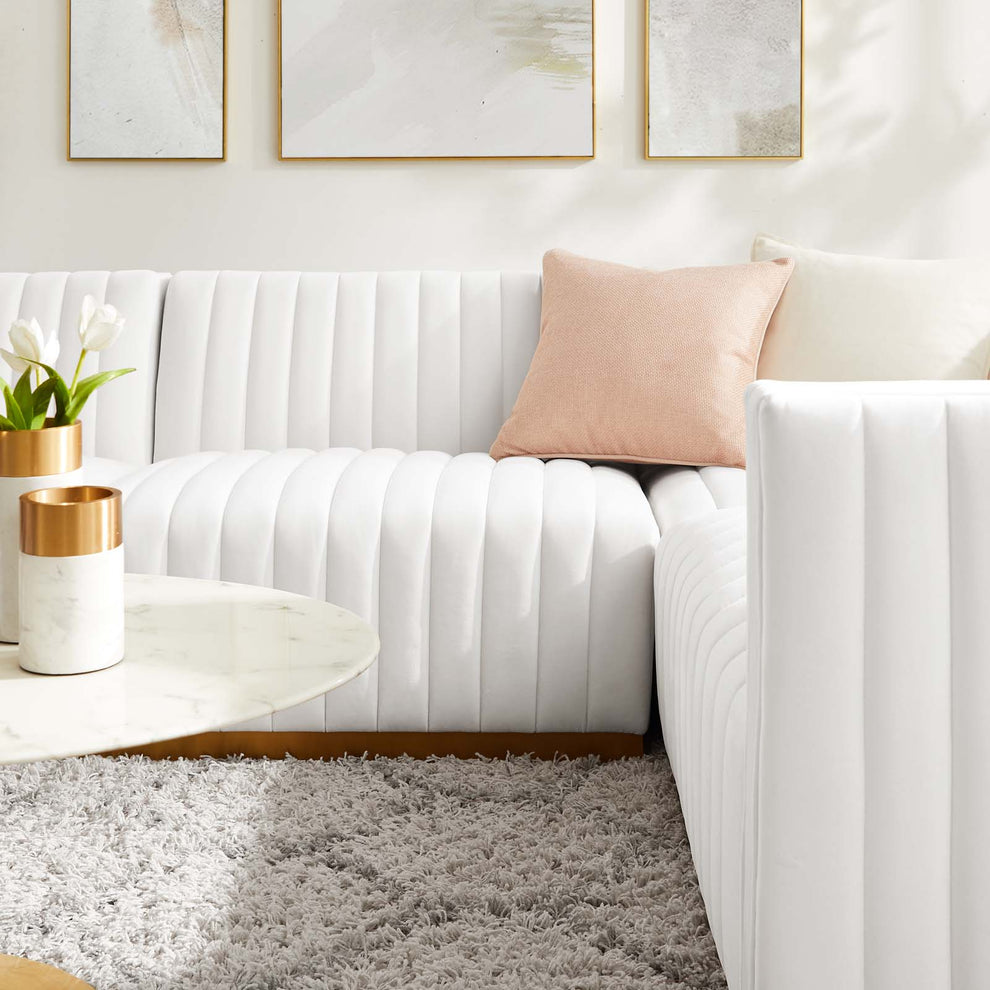 Conjure Channel Tufted Performance Velvet 4-Piece Sectional By Modway - EEI-5848 | Sectional | Modishstore - 72
