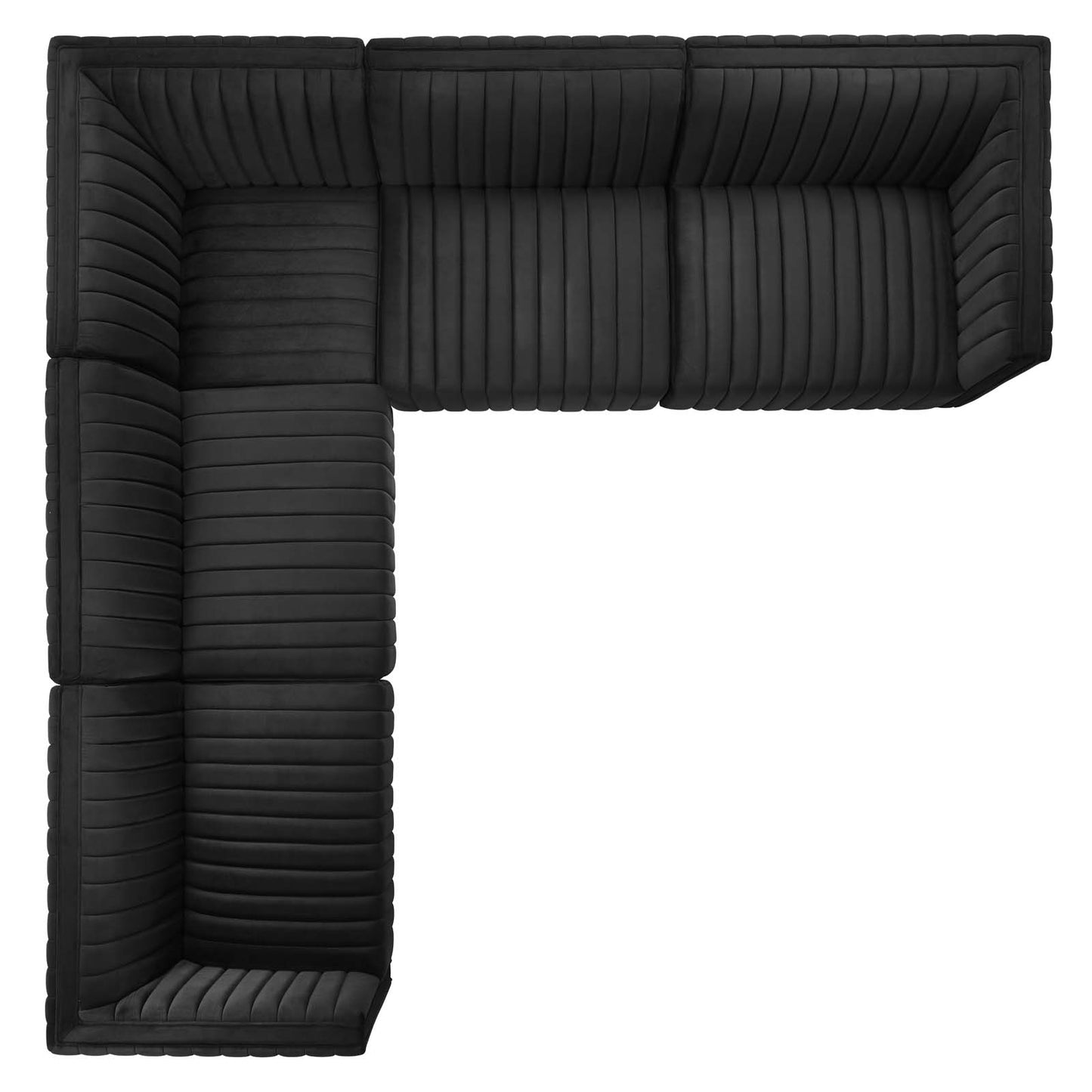 Conjure Channel Tufted Performance Velvet 5-Piece Sectional By Modway - EEI-5849 | Sectional | Modishstore - 10