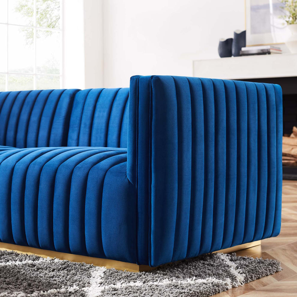Conjure Channel Tufted Performance Velvet 5-Piece Sectional By Modway - EEI-5849 | Sectional | Modishstore - 56