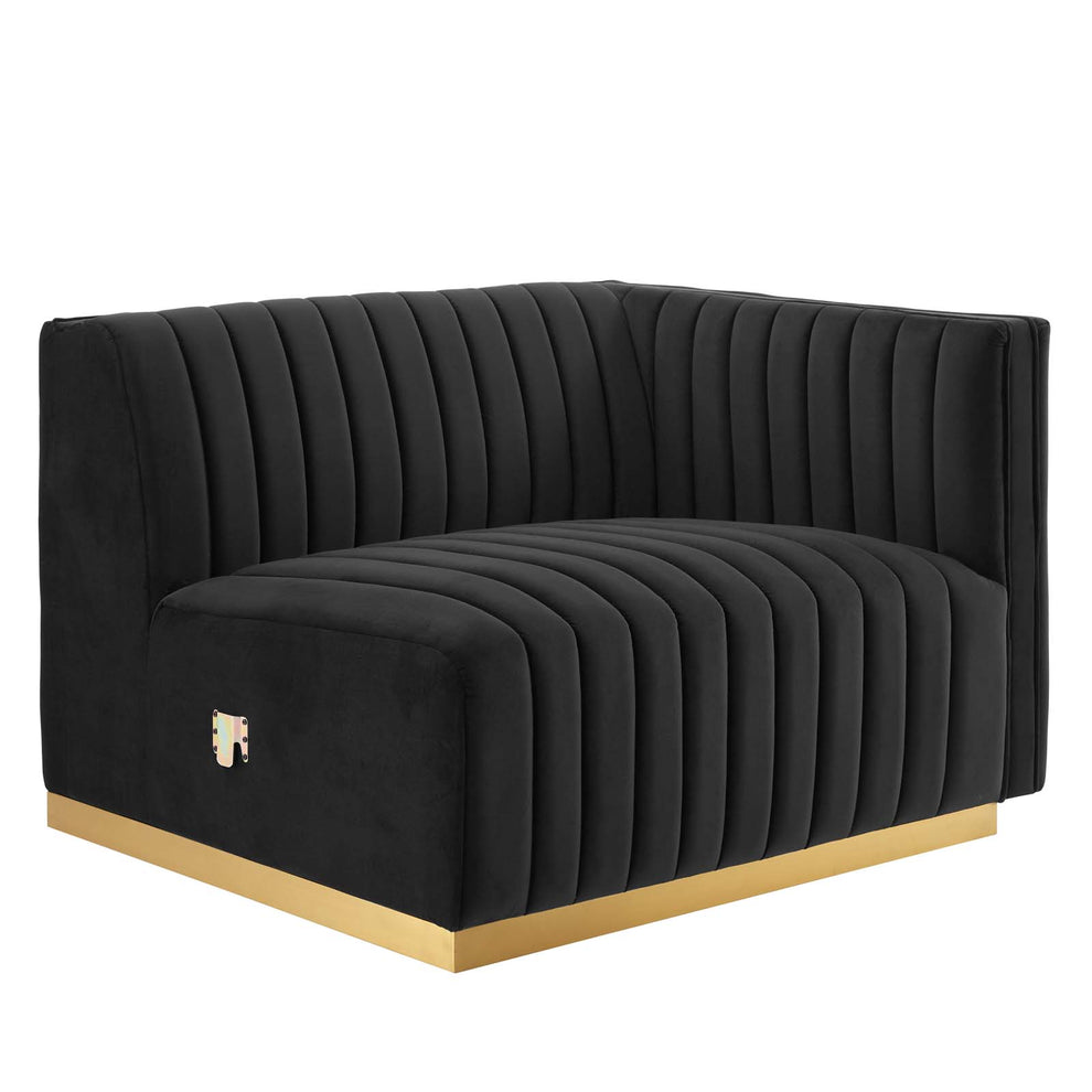 Conjure Channel Tufted Performance Velvet 5-Piece Sectional By Modway - EEI-5850 | Sectional | Modishstore - 5
